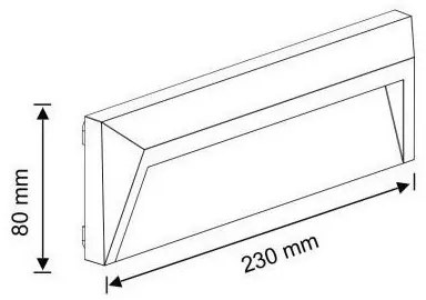 Vonkajšie schodiskové svietidlo HOLDEN LED/1,6W/230V IP65 antracit