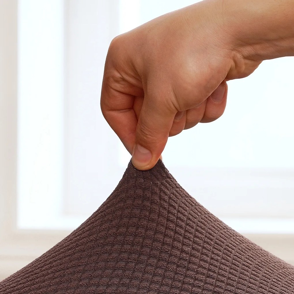 4Home Napínací poťah na stoličku Magic clean tmavohnedá, 45 - 50 cm, sada 2 ks
