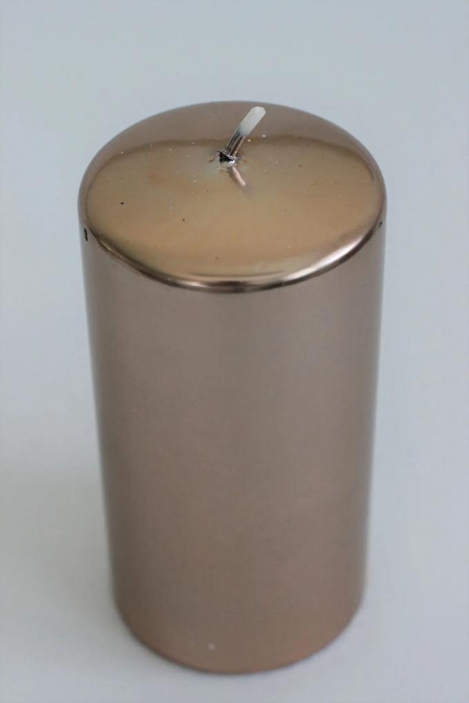 Šampáň metalická sviečka valec 14cm