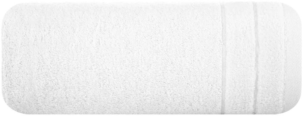 Klasický biely uterák DAMLA s jemným pásom Rozmer: 30 x 50 cm