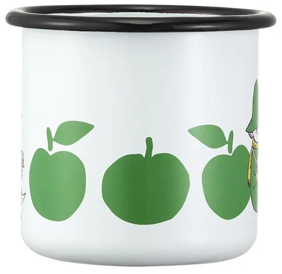 Hrnček Moomin Joyful Apples 0,37l, smalt / bílo-zelený