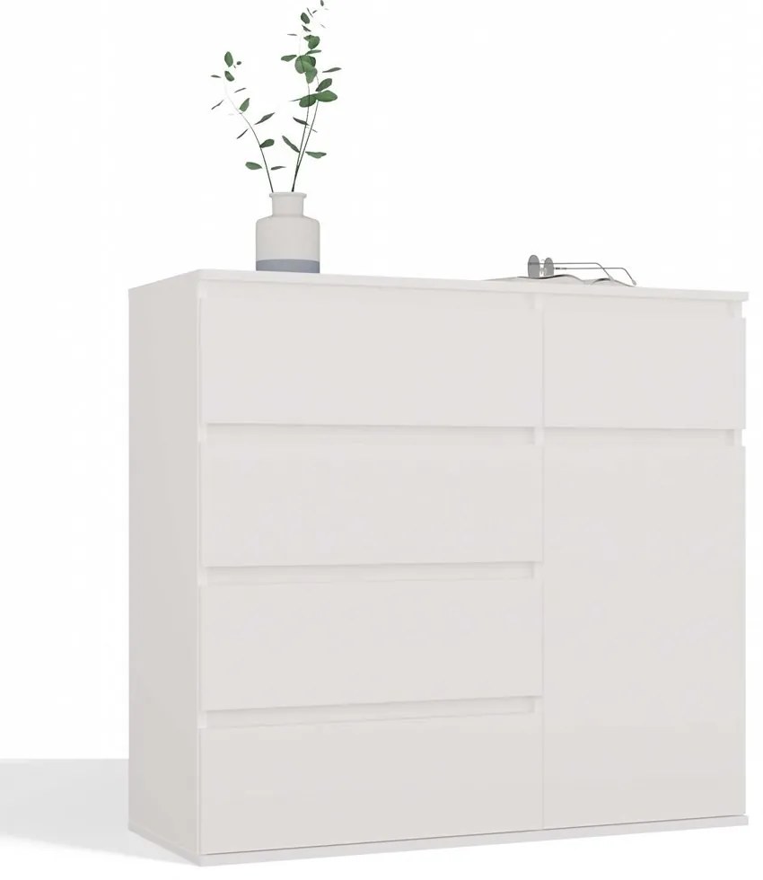 Komoda Malwa 1D5S 100 cm biela