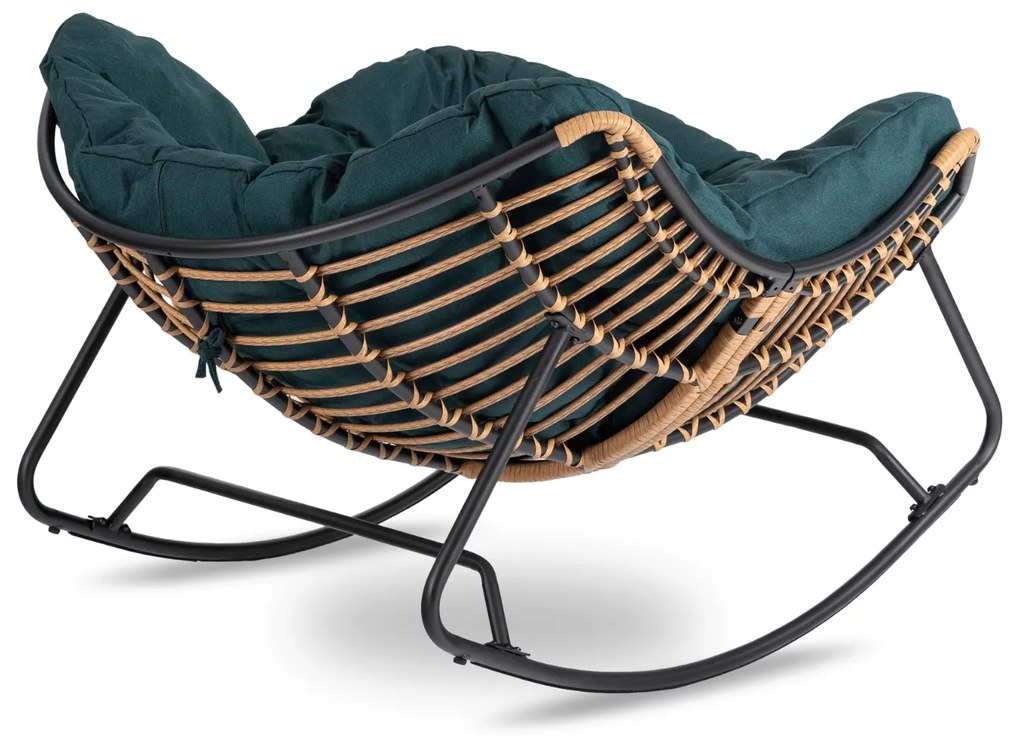 PROXIMA.store - Dizajnové hojdacie záhradné kreslo ELTON FARBA: zelená