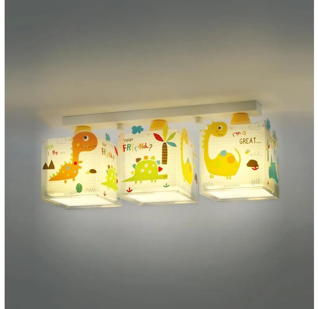 Dalber D-73453 - Detské stropné svietidlo DINOS 3xE27/60W/230V PI333