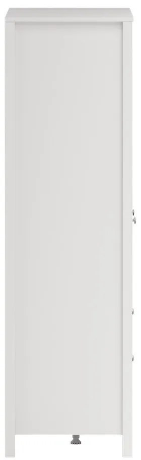 Biela šatníková skriňa so zrkadlom 150x199x58 cm Madrid – Tvilum