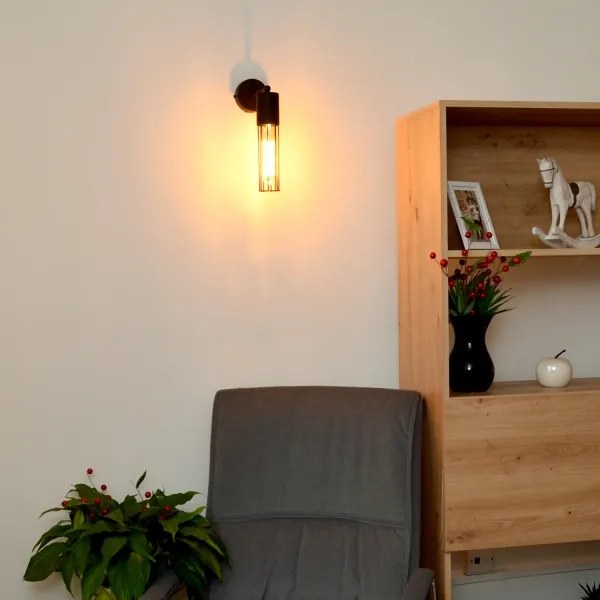 Nástenná lampa MELODY 1xE27/15W/230V čierna