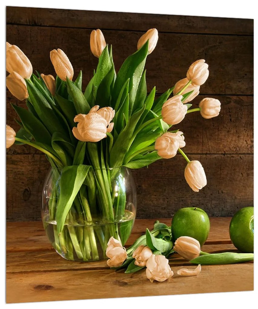 Obraz tulipánov vo váze (30x30 cm)