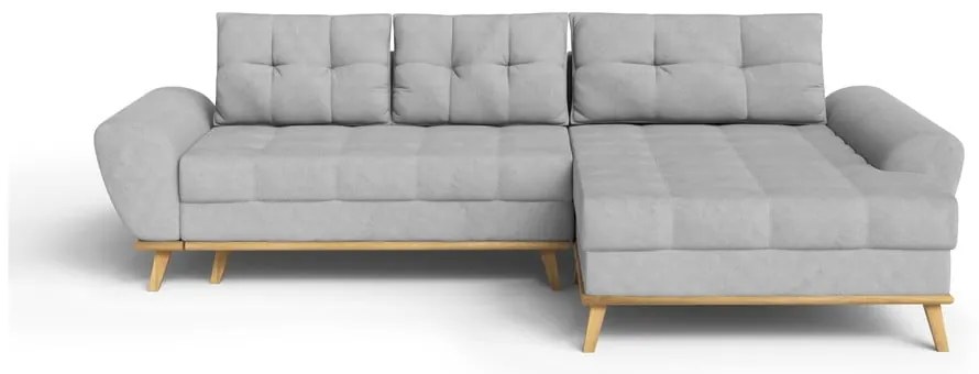 Svetlosivá rozkladacia rohová pohovka (pravý roh) Balitco – Ropez