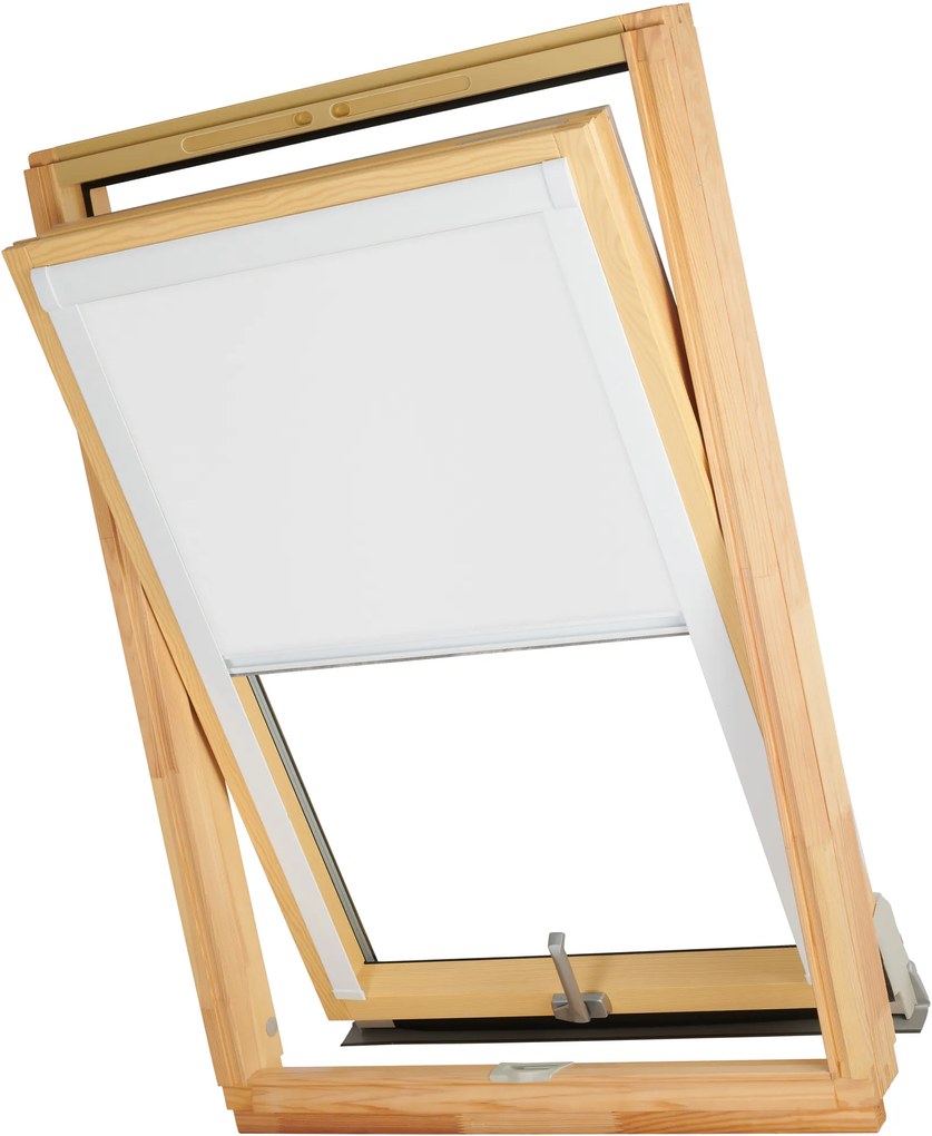 Dekodum Termoizolačná roleta na strešné okno typu FAKRO 78x98 Farba látky: White Silver, Farba profilu: Borovica