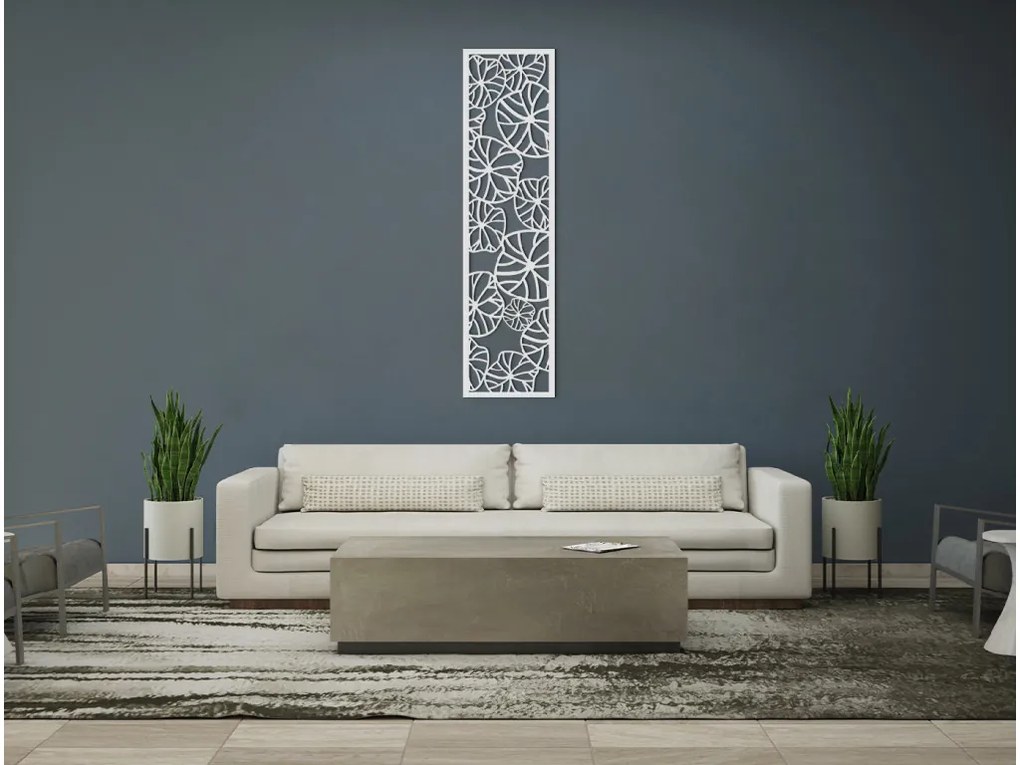 drevko Moderný obraz na stenu Oáza kvetov Rozmer obrazu: 65 x 17 cm, Farba dekorácie: Čierna
