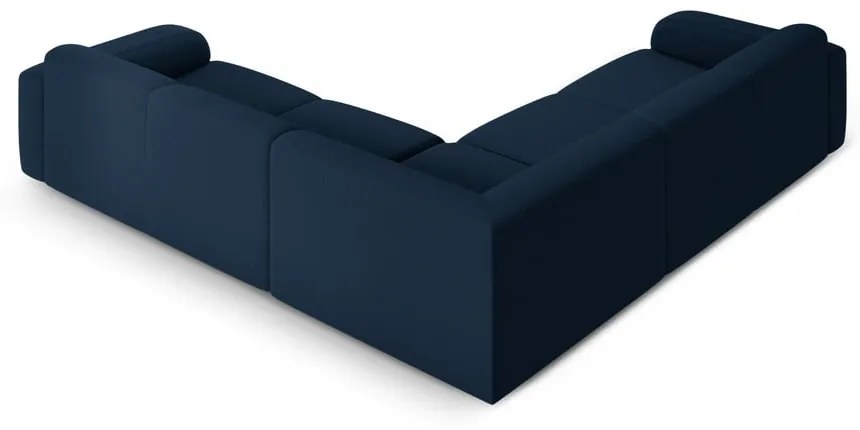 Tmavomodrá rohová pohovka z textílie bouclé (variabilná/do L) Molino – Micadoni Home