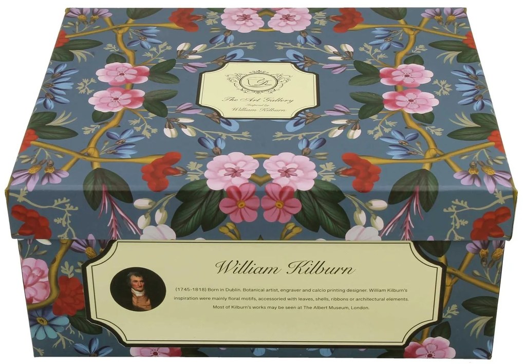 Porcelánová šálka s podšálkou Kilburn Blue 90 ml sada 2ks