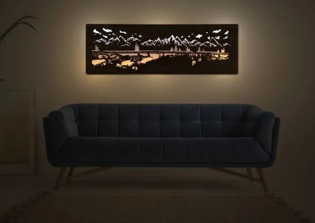 Svietiaci obraz Jazero na batériu