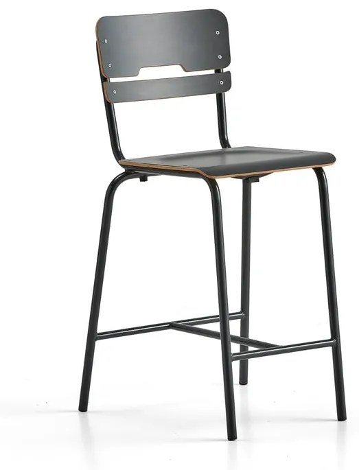 Školská stolička SCIENTIA, široké sedadlo, V 650 mm, antracit/antracit