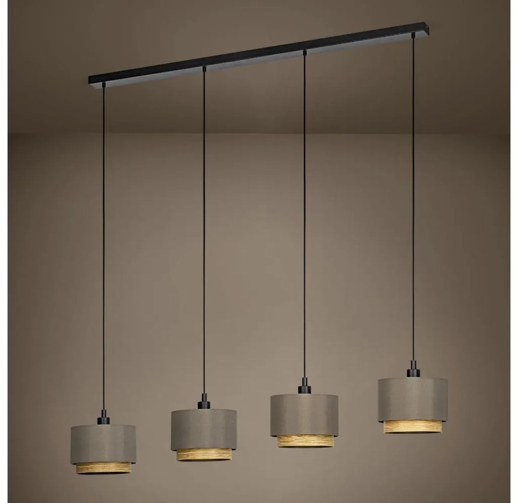 Eglo 390121 - Luster na lanku MARCHENA 4xE27/40W/230V hnedá