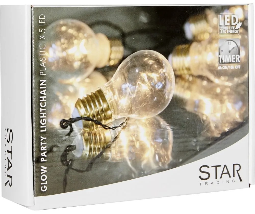 Biela svetelná LED reťaz Star Trading Bulbs In Love, dĺžka 1 m