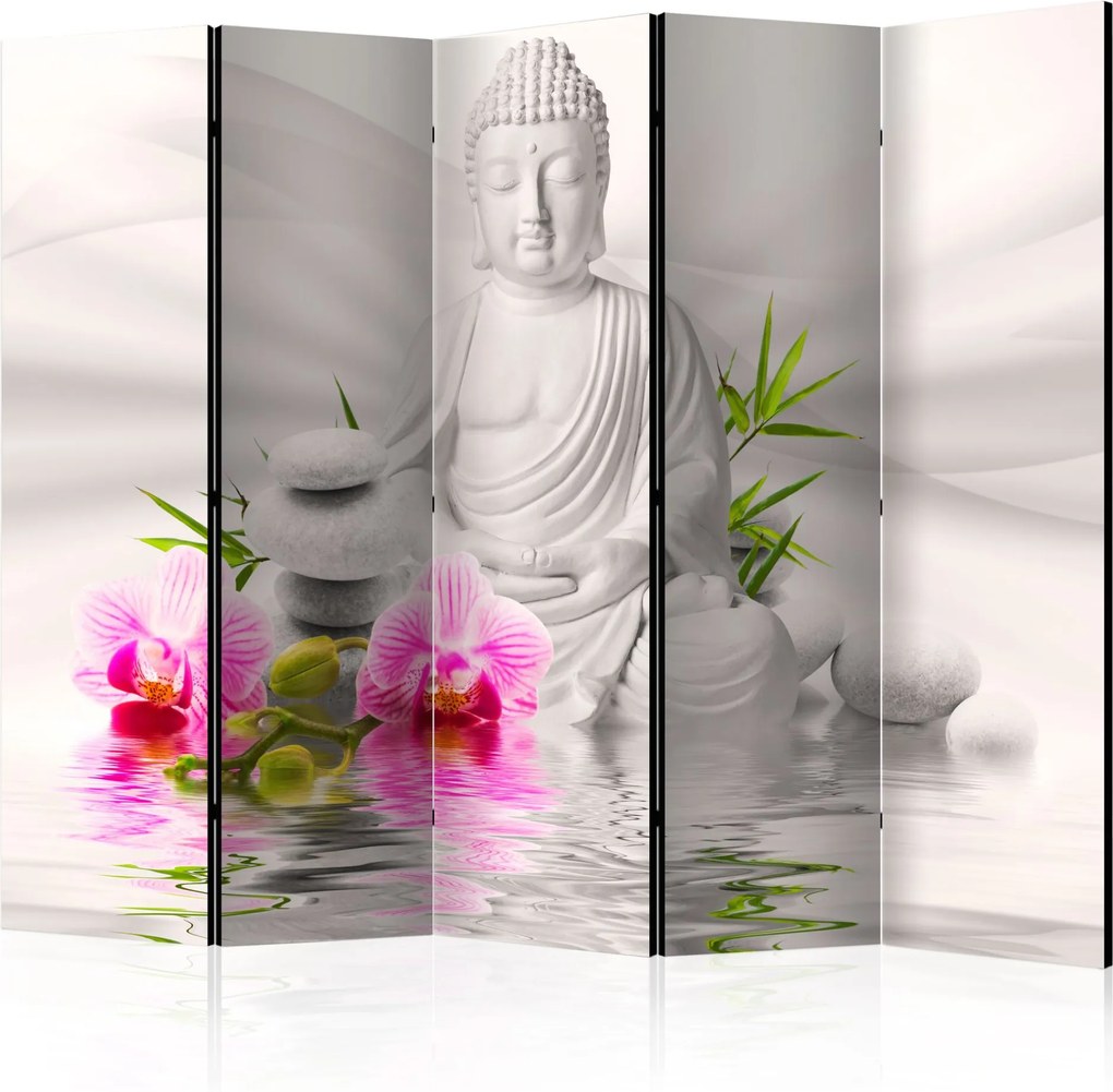 Paraván - Buddha and Orchids II [Room Dividers] 225x172