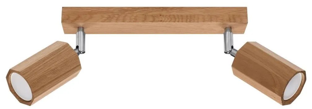 Sollux SL.1029 - Bodové svietidlo ZEKE 2xGU10/40W/230V dub