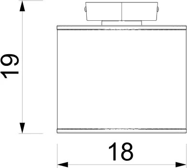Stropné svietidlo ARDEN 1xE27/15W/230V, priemer 18 cm, čierne