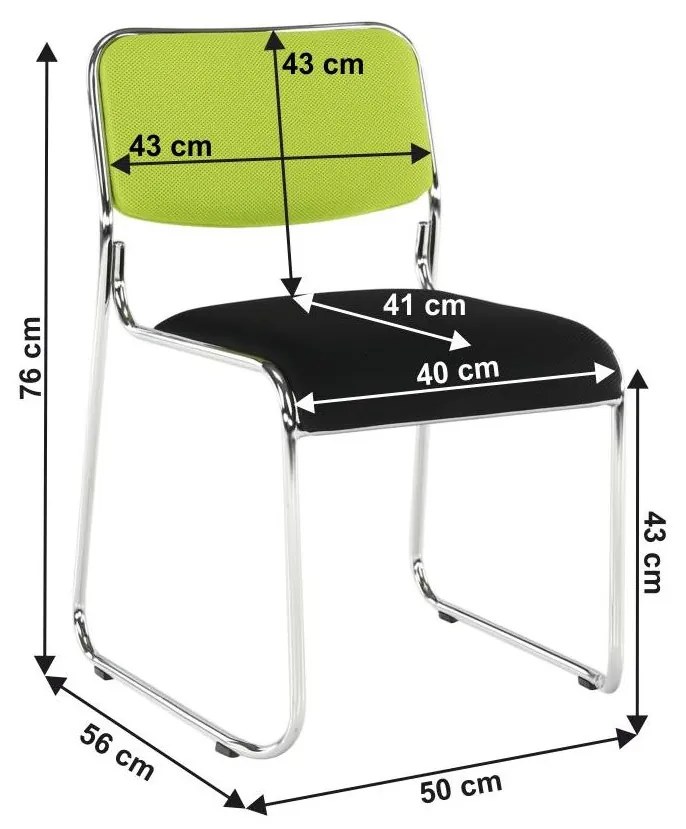 Tempo Kondela Zasadacia stolička, zelená/čierna sieťovina, BULUT
