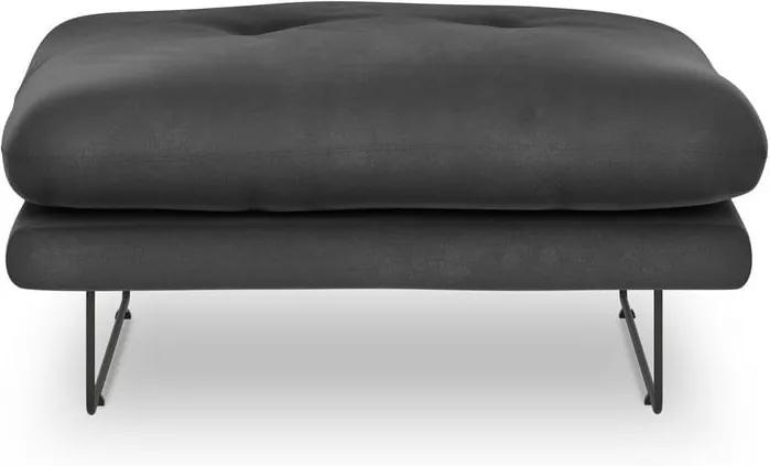 Tmavosivý puf so zamatovým poťahom Windsor & Co Sofas Gravity