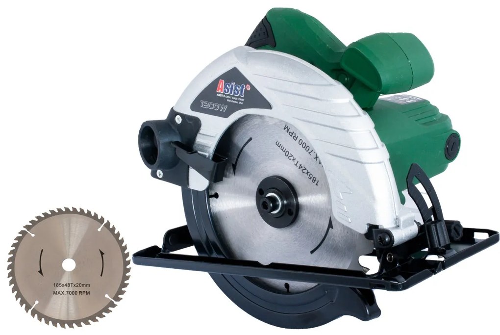 ASIST Ručná okružná píla 1200W 1 + 1 kotúč ZADARMO