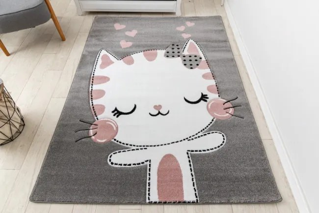 Koberec PETIT KITTY MAČKA sivý