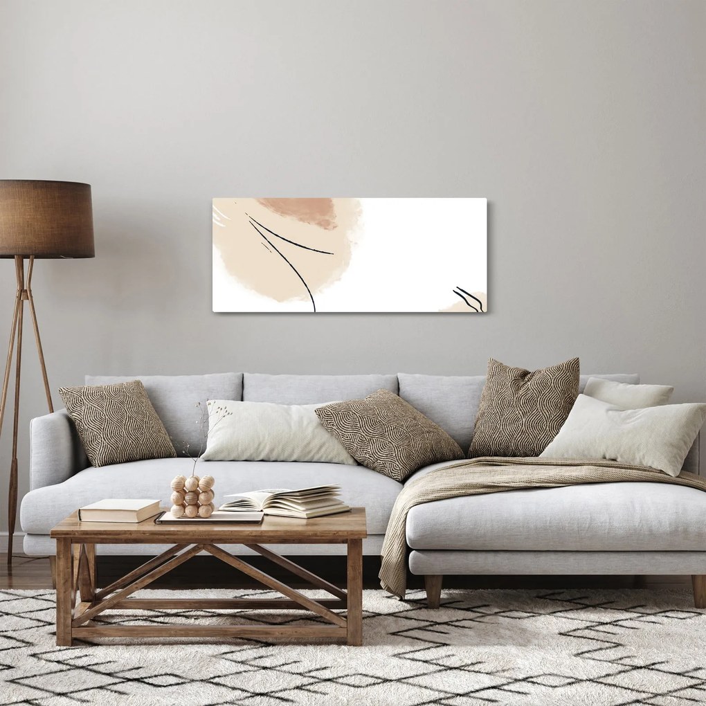 Obraz - Biela abstrakcia (120x50 cm)