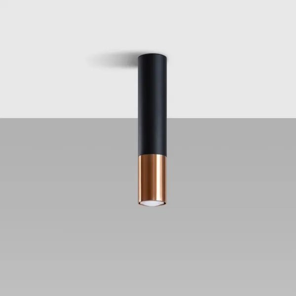 Sollux SL.0945 - Bodové svietidlo LOOPEZ 1xGU10/10W/230V čierna/meď