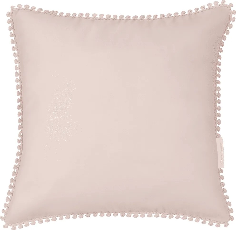 Vankúš s čipkou púdrovo ružová 40x40cm