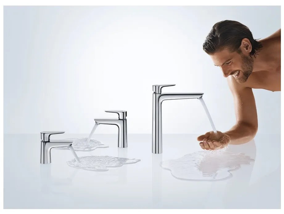 Hansgrohe Talis E, umývadlová batéria 80 s odtokovou súpravou Push-Open, s výpusťou Push-Open, chrómová, HAN-71701000