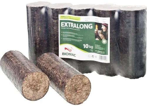 Brikety Biomac Extralong drevené valcové nočné 10 kg