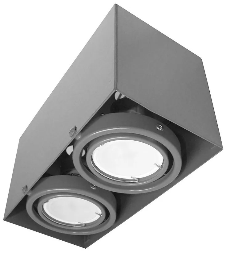 Stropné svietidlo Blocco2, 1x sivé kovové tienidlo