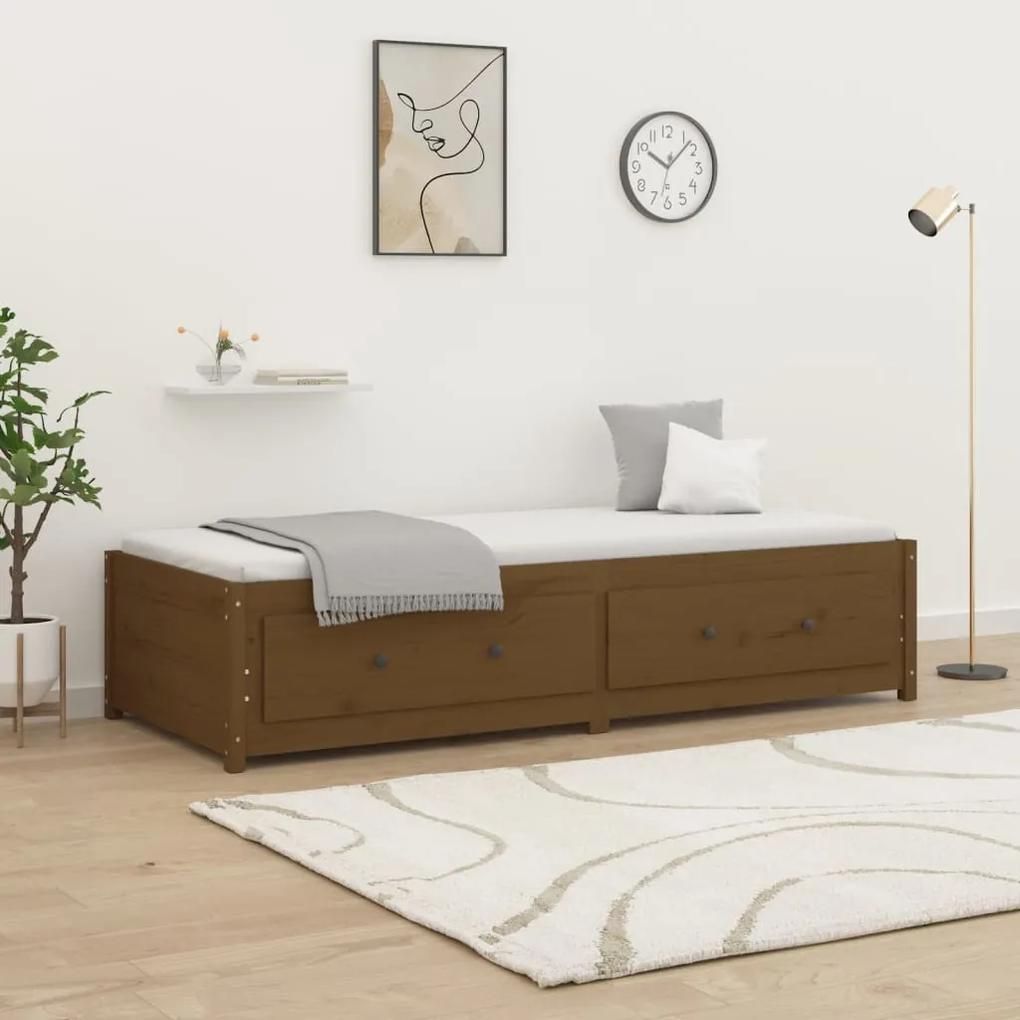 Denná posteľ medovohnedá 90x200 cm borovicový masív