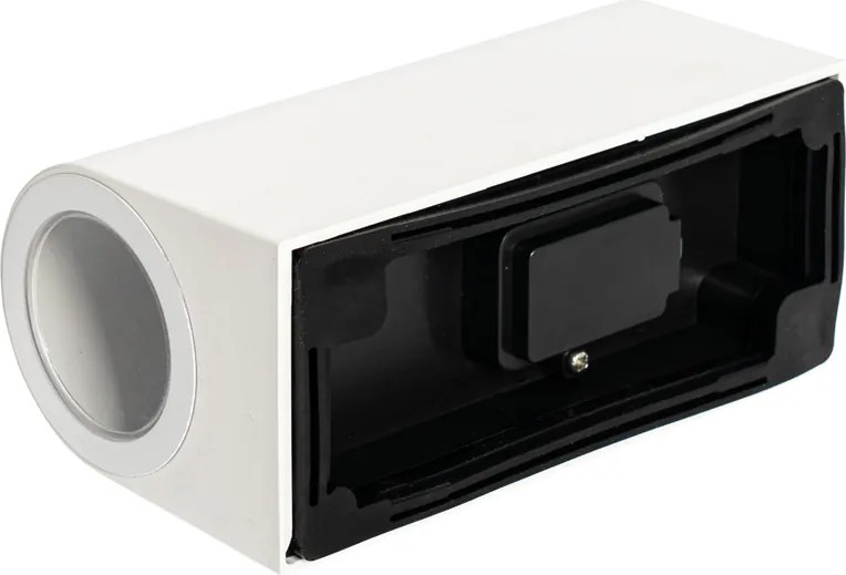 Moderná vonkajšia nástenná lampa biela plastová oválna 2-svetlá - Baleno