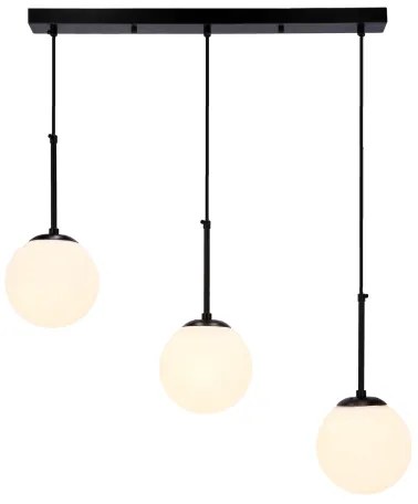 Luster na lanku POMPEI 3xE27/40W/230V čierna