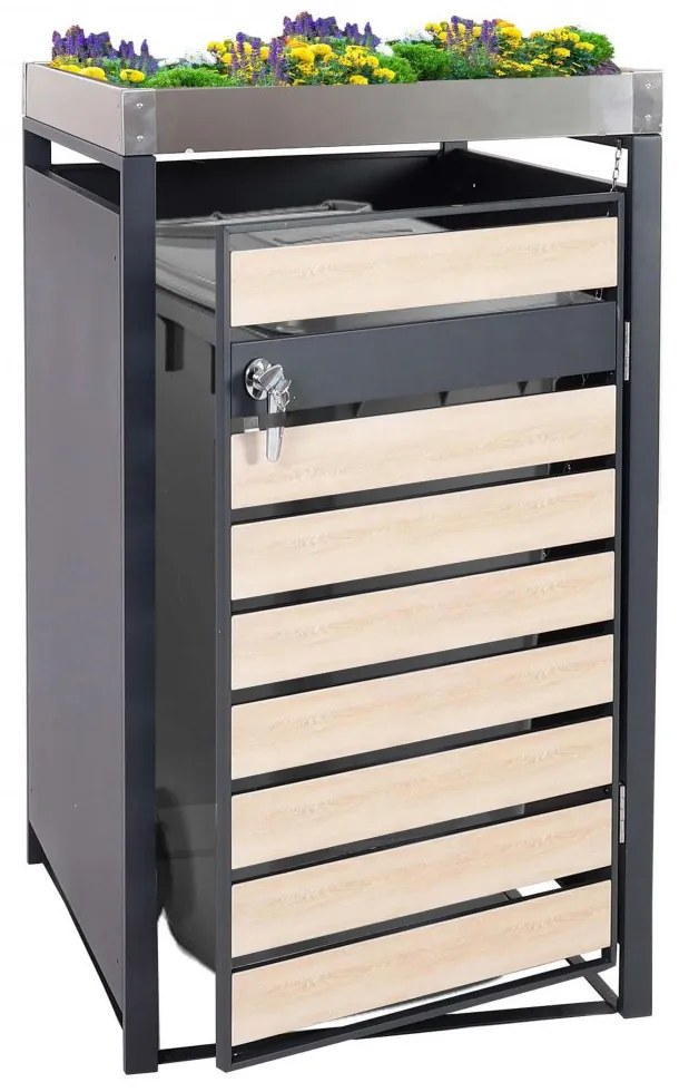 Prístrešok na smetiaku J81 so záhonom