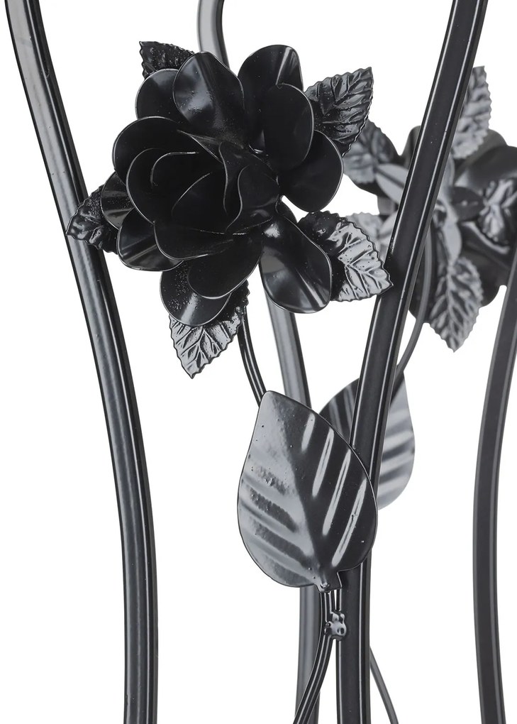 STOJAN NA KVETINÁČ ROSE 92X28X65 CM ČIERNA