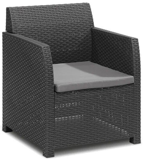 Livarno home Záhradná sedacia súprava PreZero, 4-dielna, antracitová/sivá  (850000351)