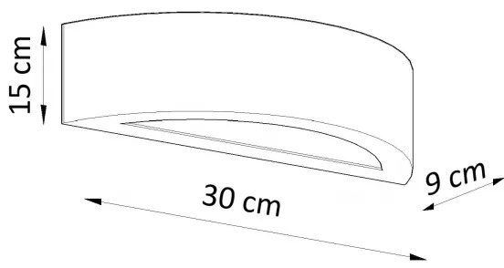 Sollux SL.1459 - Nástenné svietidlo ATENA 1xE27/15W/230V 30 cm biela