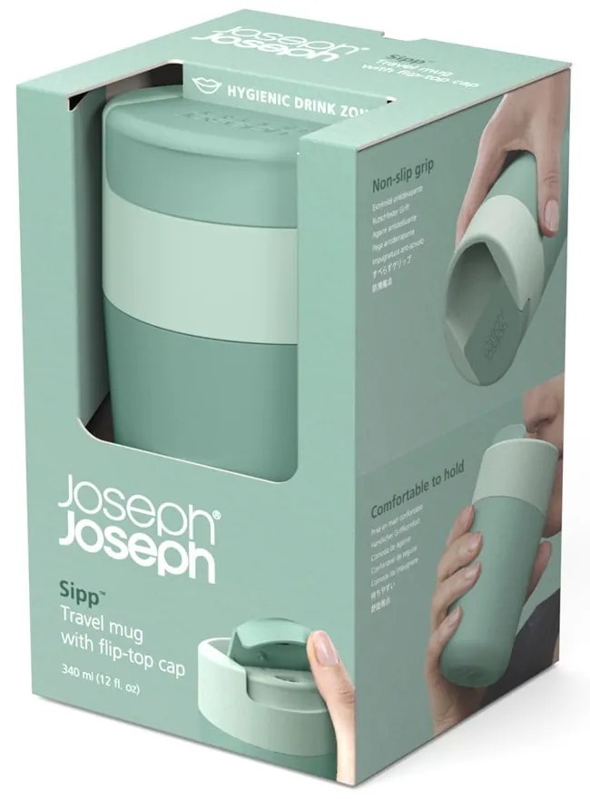 Cestovný hrnček v mentolovej farbe 340 ml Sipp – Joseph Joseph