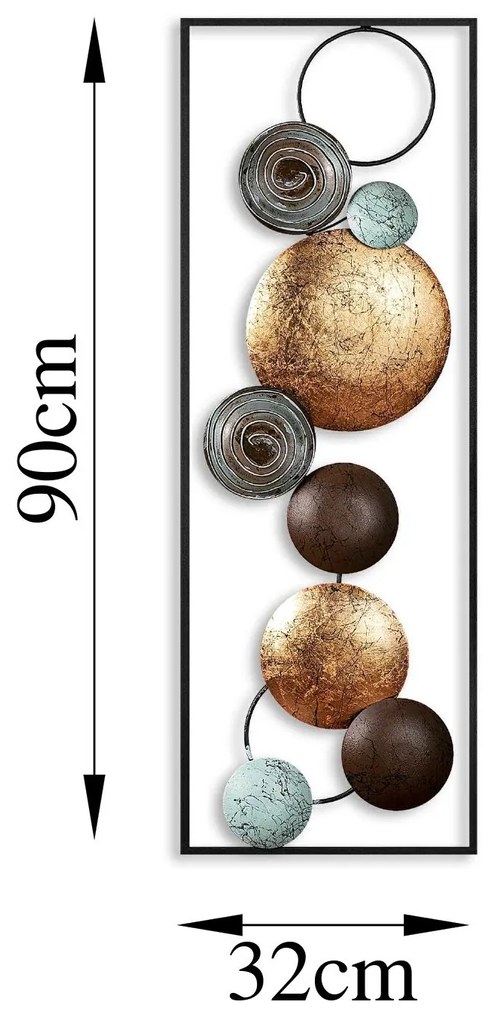 Nástěnná kovová dekorace Textured 7 vícebarevná