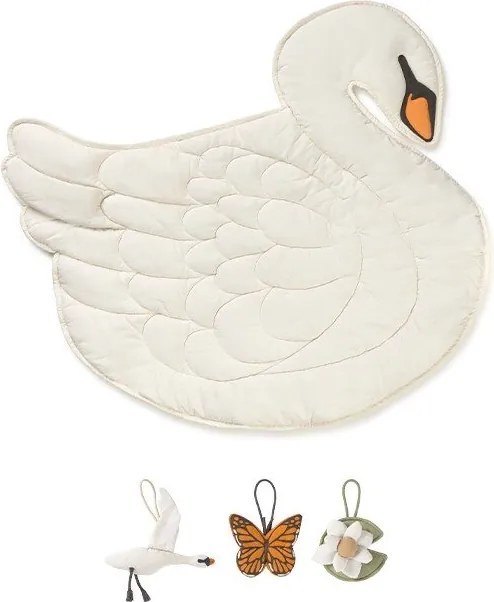 Krémová detská hracia podložka 100x110 cm Swan – Lorena Canals