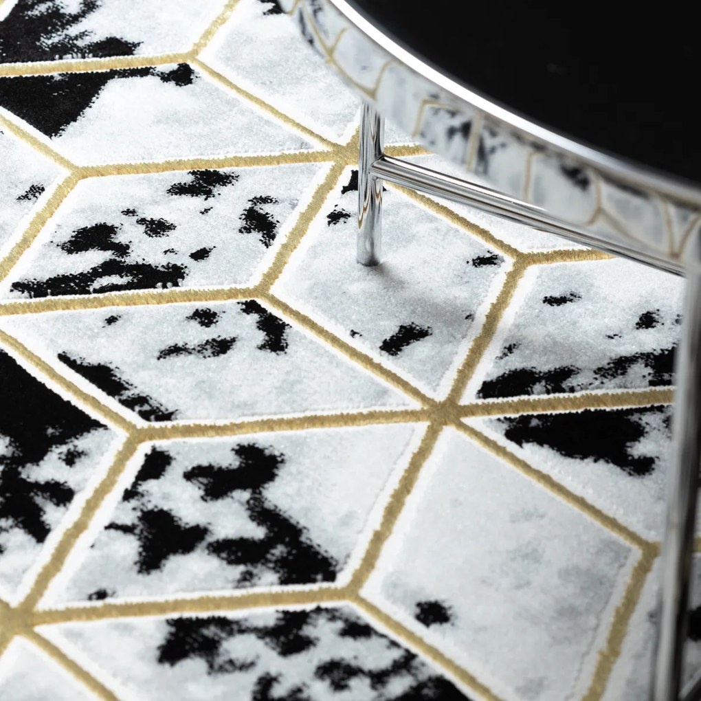 Kusový koberec Allure 1966 black/gold, 80x150, žltá, kancelária, Dywany Łuszczów