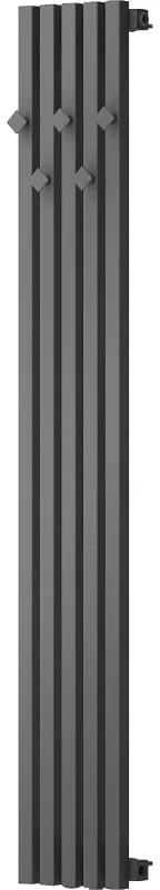 Mexen, Mexen Flux dekoratívny kúpeľňový radiátor 1500 x 240 mm, 450 W, antracit - W127-1500-240-00-66