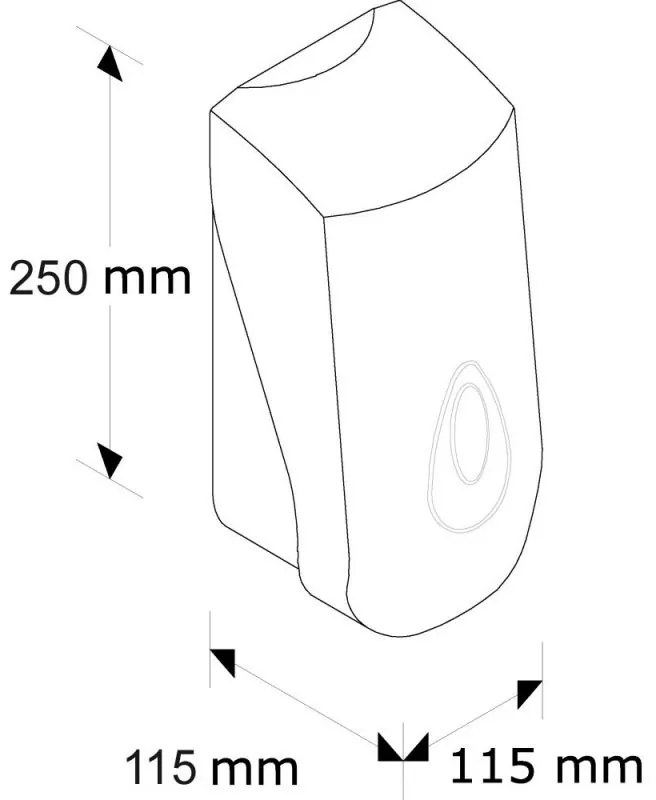 Dávkovač tekutého mydla MERIDA TOP, 800 ml