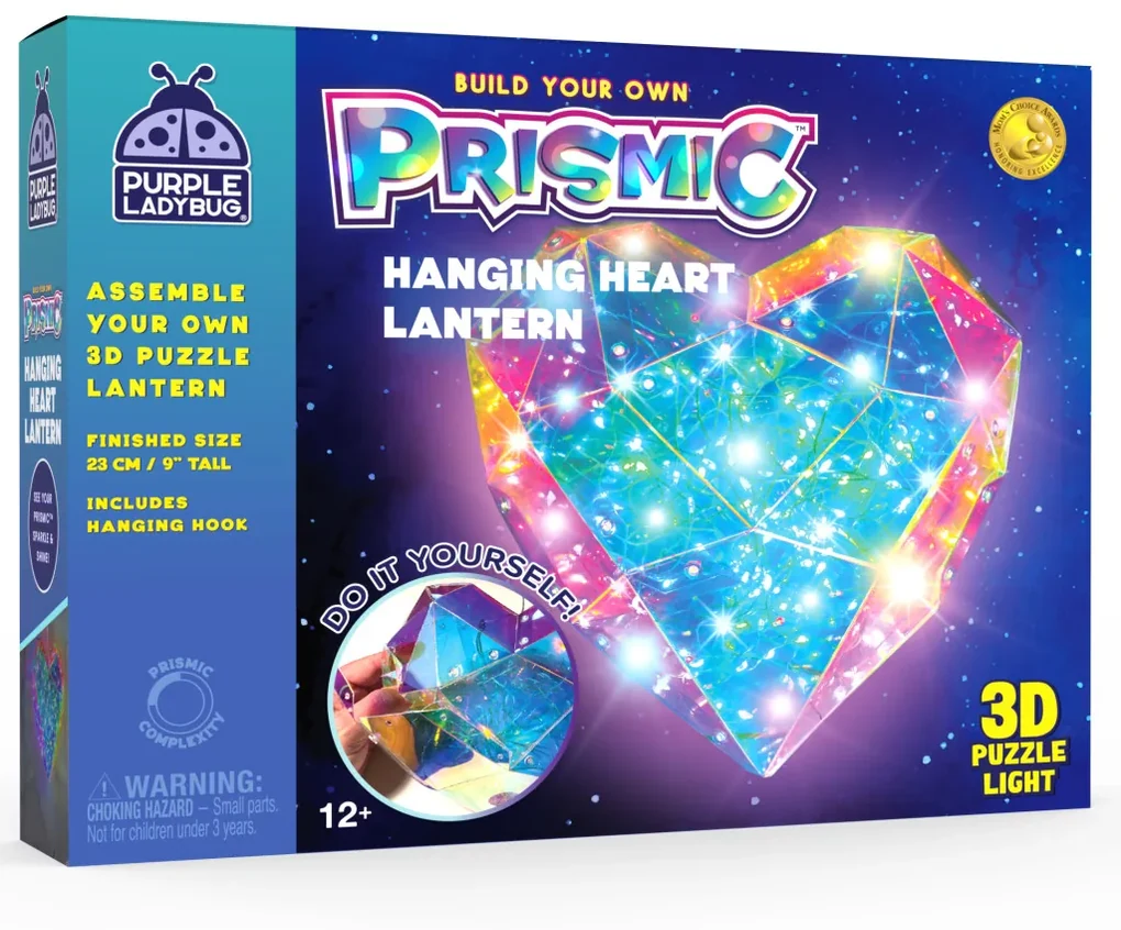 PRISMIC™ 3D Puzzle LED lampa - Závesné srdce (APU-R-PM-1610)