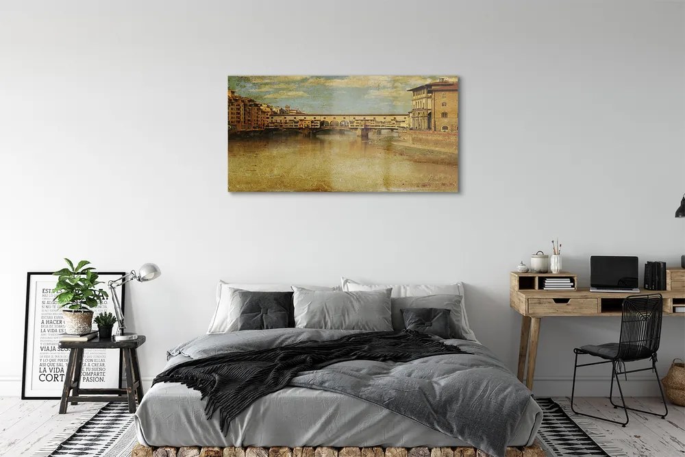 Obraz na akrylátovom skle Italy river mosty budovy 125x50 cm