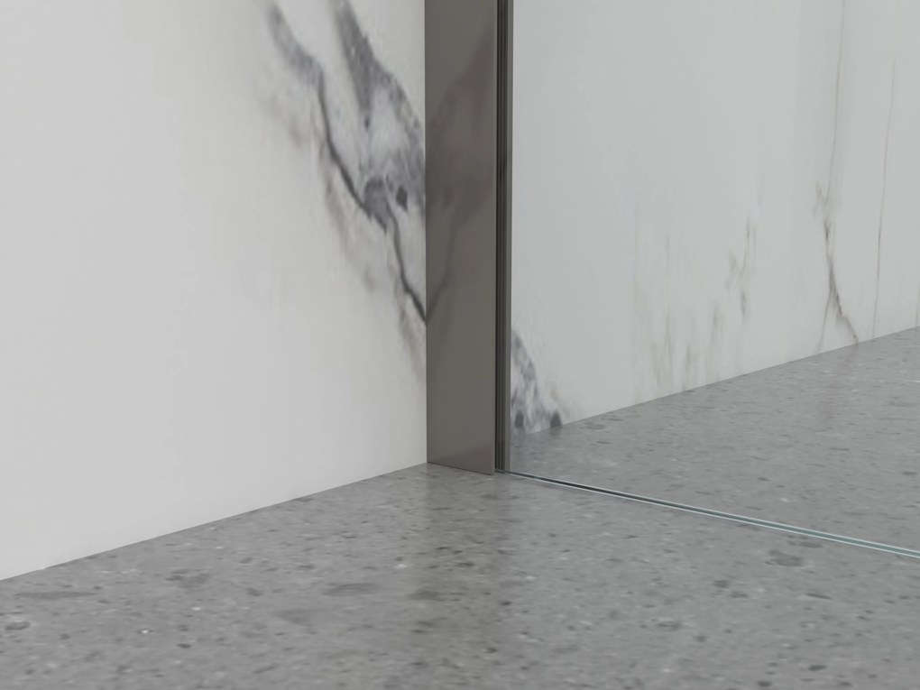 Erga Paris, sprchová zástena Walk-In 80x200 cm, 8mm číre sklo, grafitový profil, ERG-V02-PARIS-080x200-CL-GG