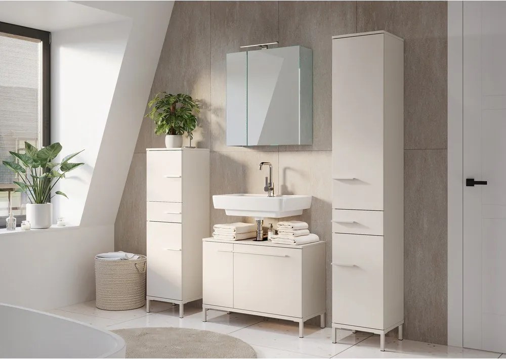 Sivá kúpeľňová skrinka 60x71 cm – Germania